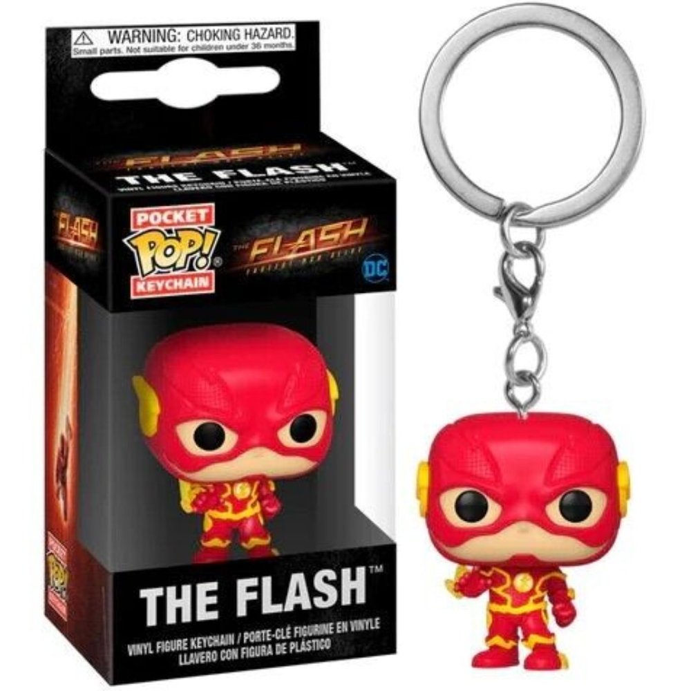 Funko The Flash DC Pocket Pop Key Chain Ring Figurine Character Key Holder